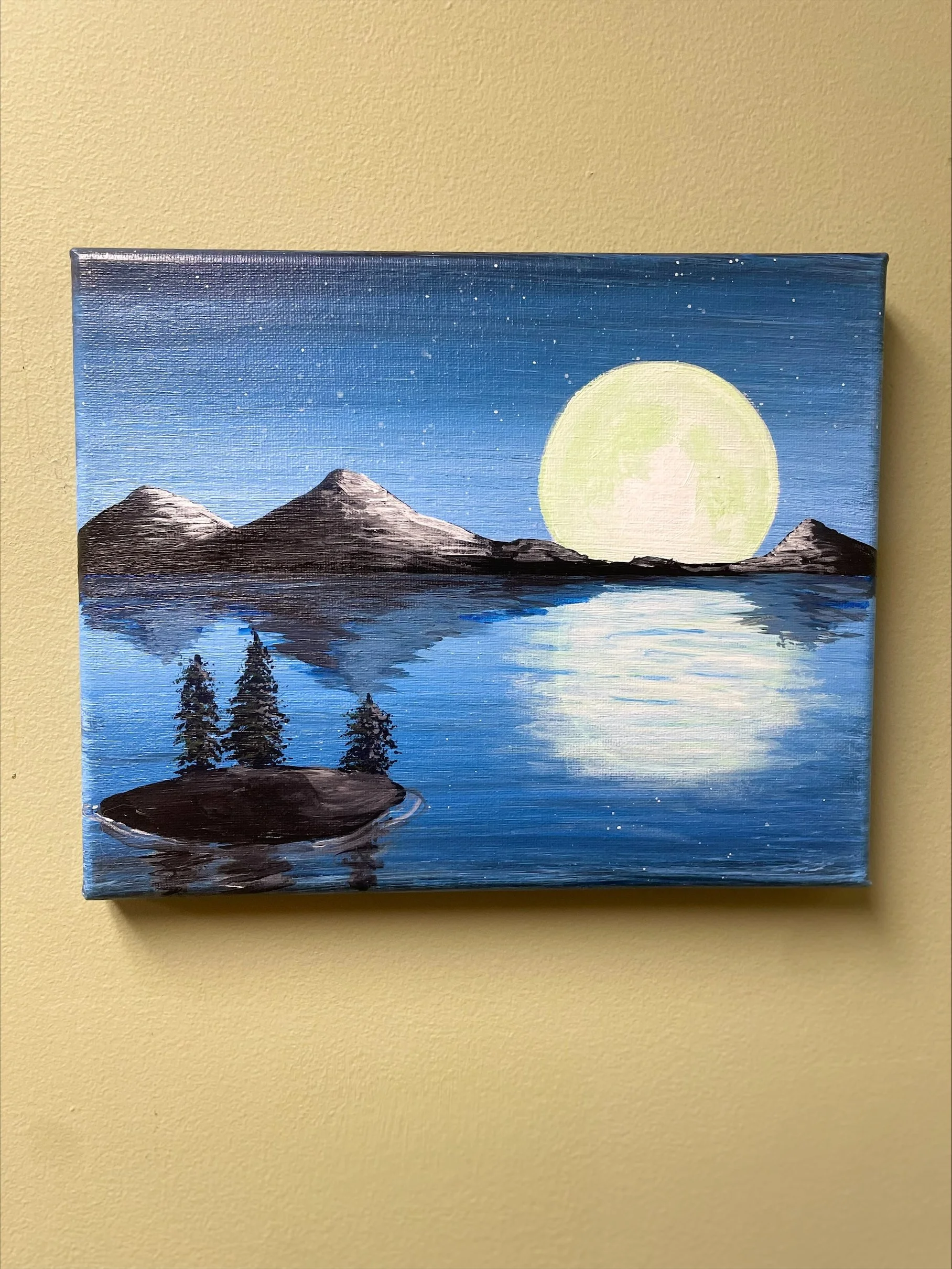 Moon Over The Rocky Peaks