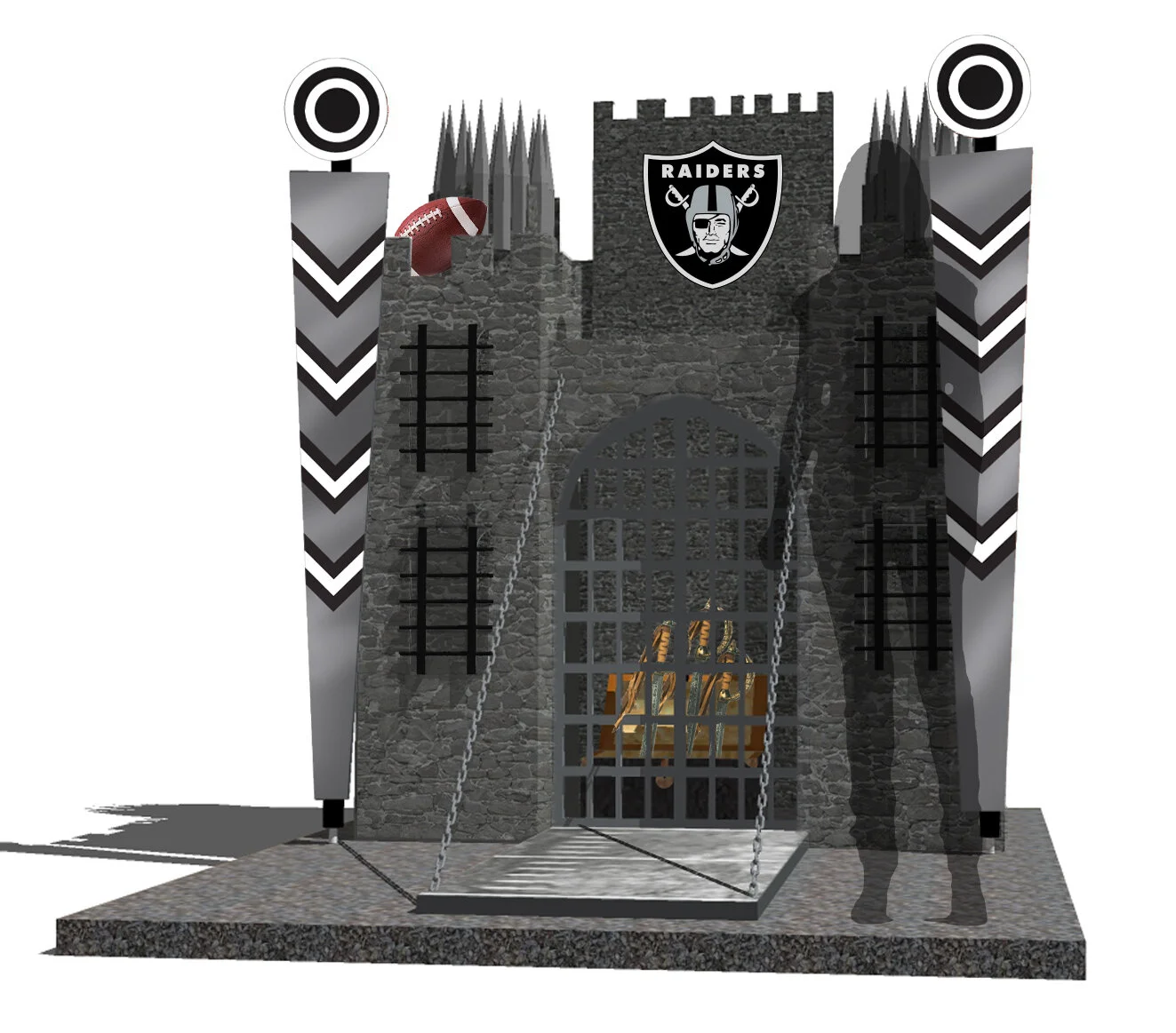 Raiders NFL Mascot Environment Custom Design