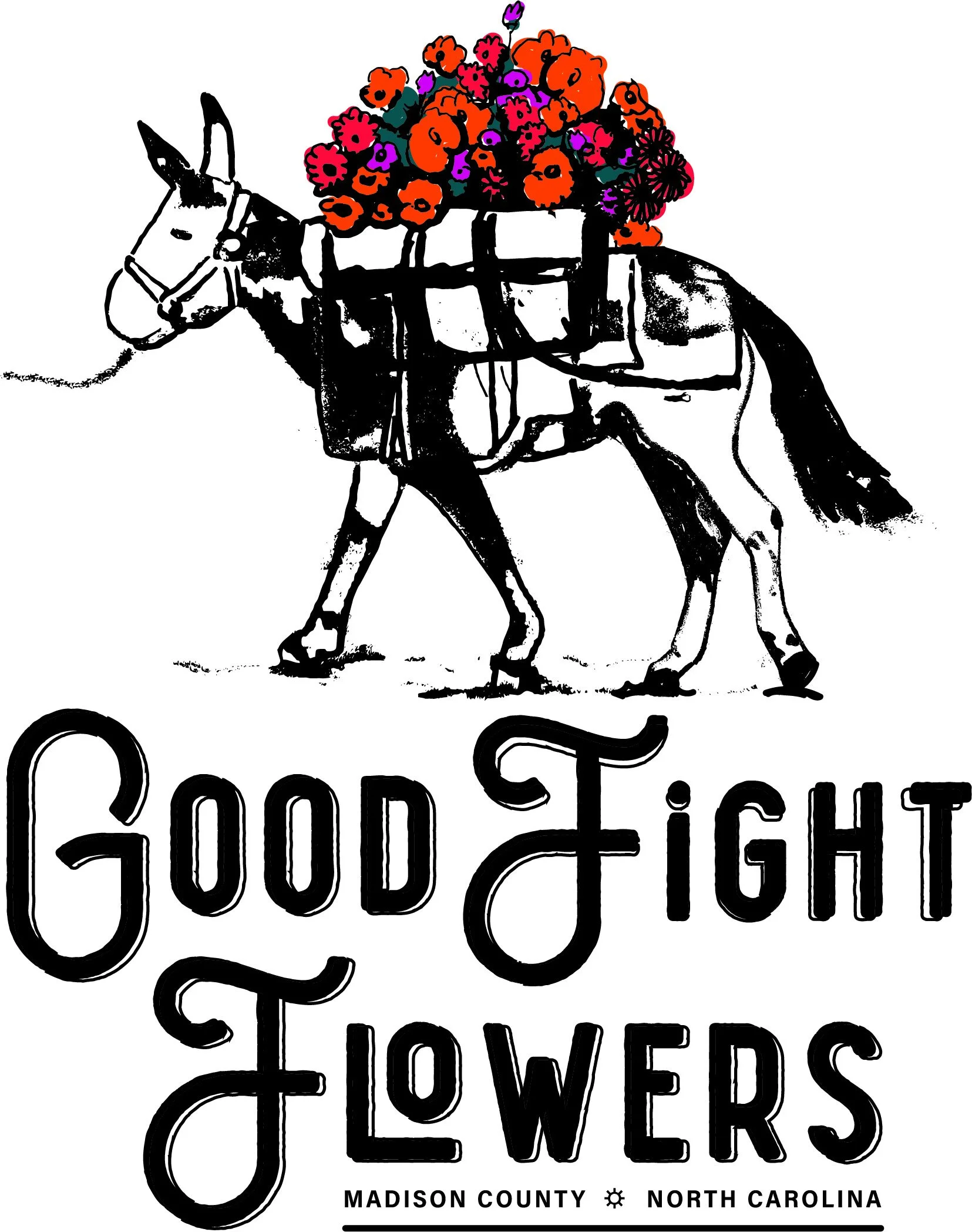 Good Fight Flowers Custom Logo