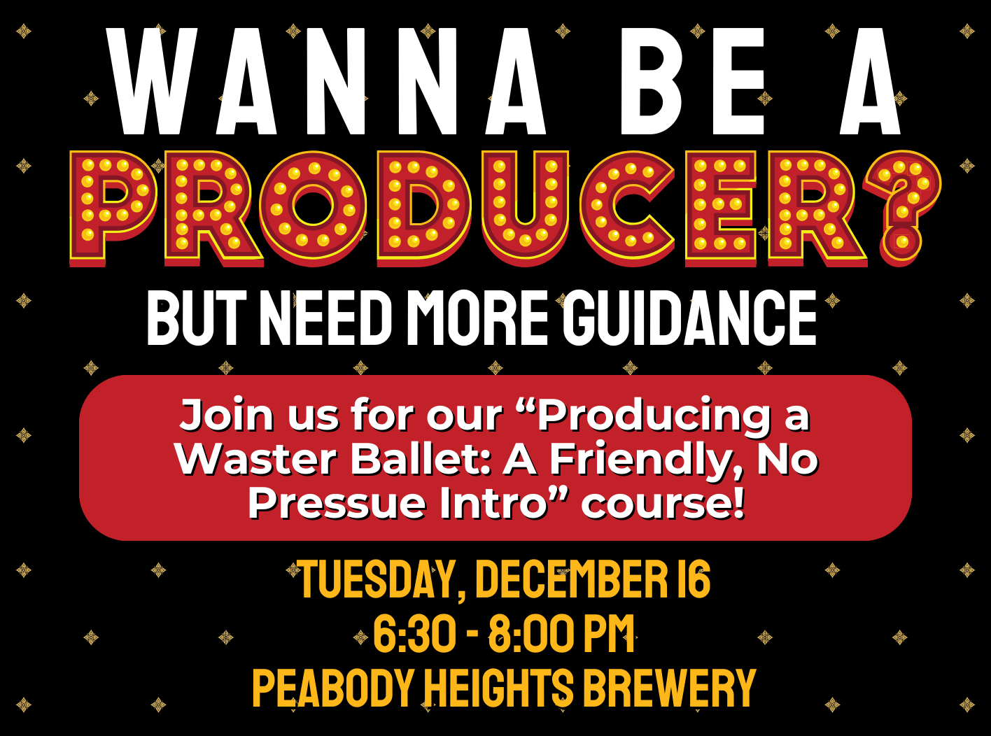 Producing a Waster Ballet: A Friendly, No Pressue Intro Course