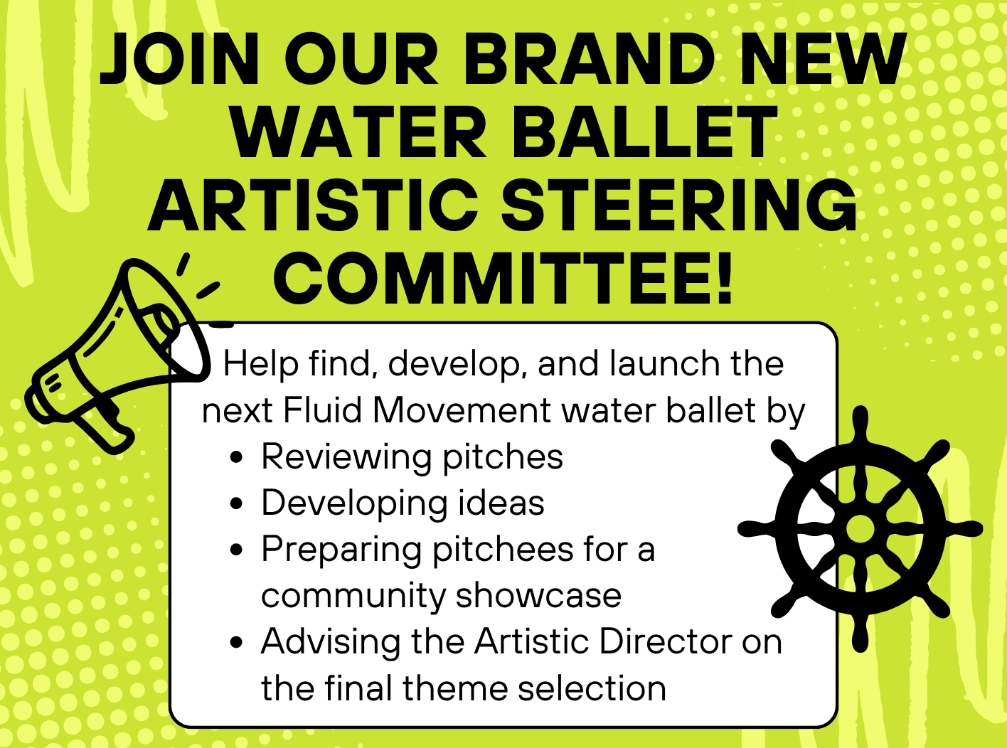 Join the Water Ballet Artistic Steering Committee