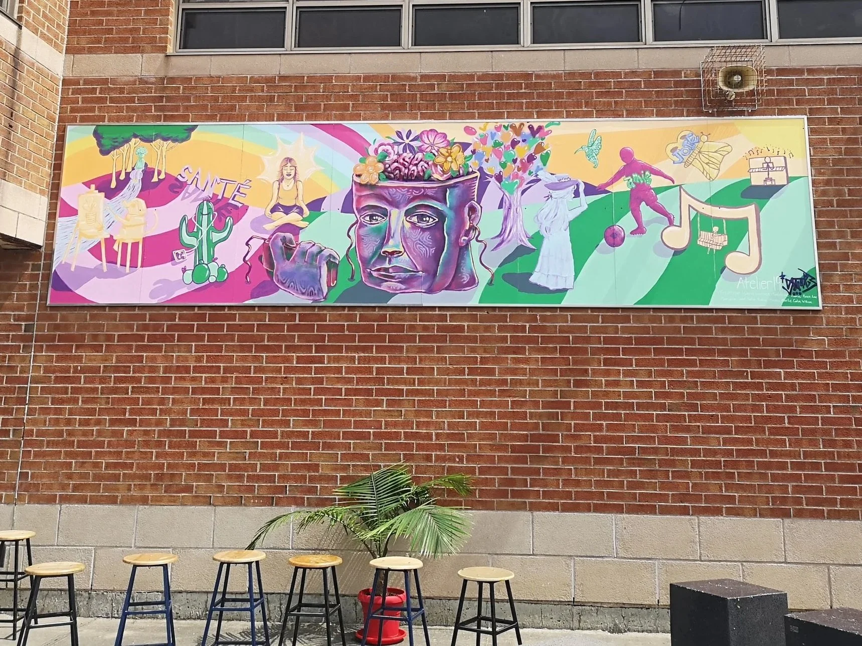 Murale à l'école L'Envolée