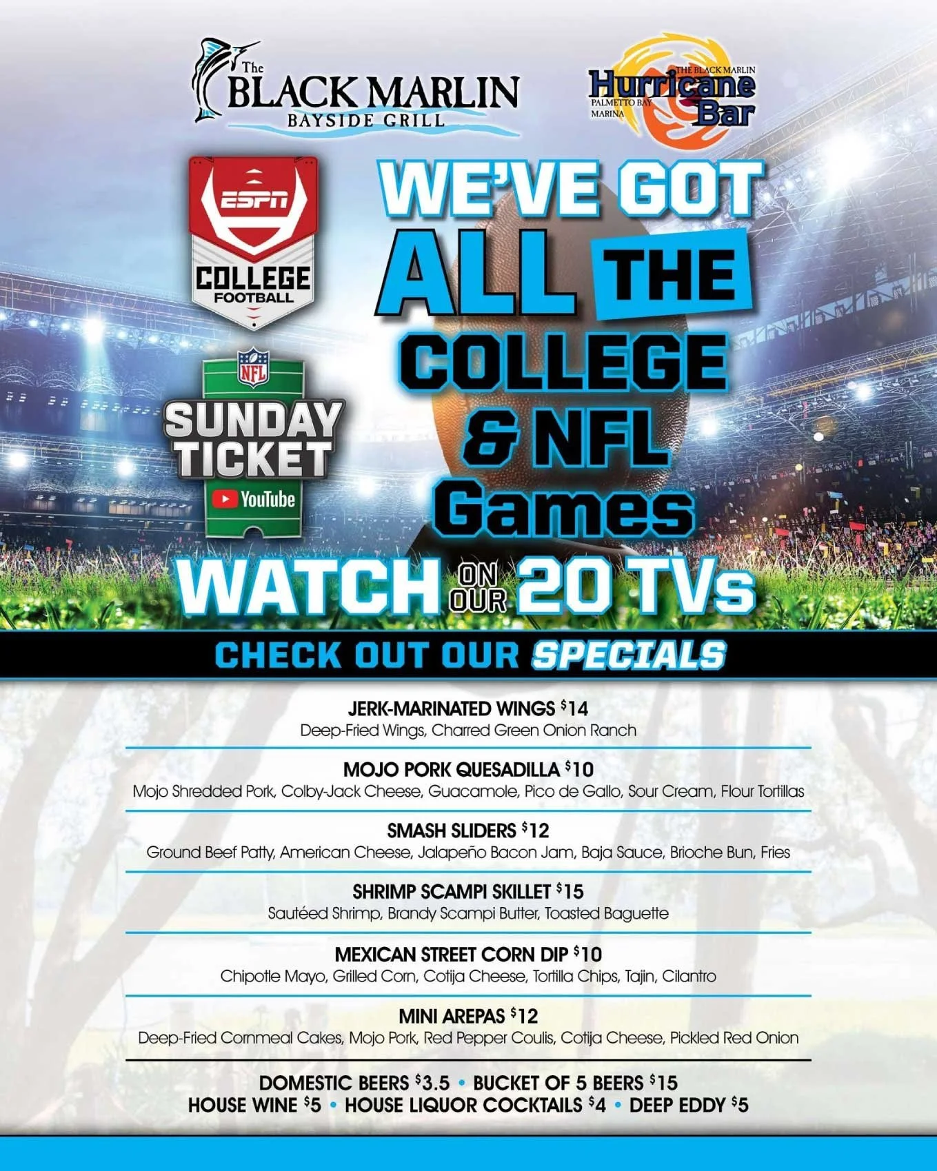 Black Marlin Sunday Ticket Football