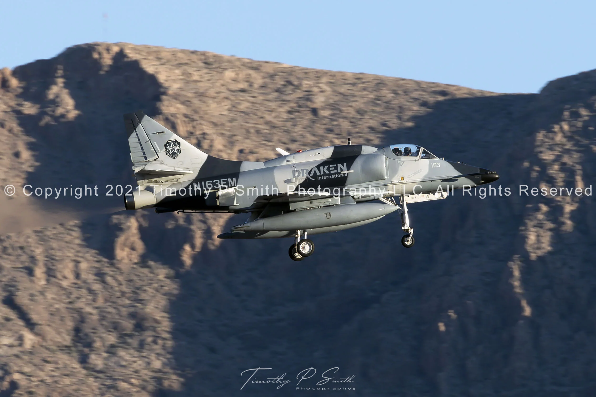 Aviation Print - Skyhawk in the Mountains