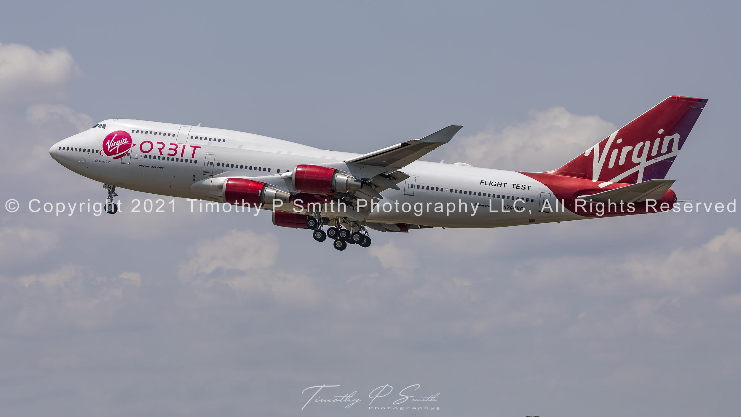 Aviation Print -"Cosmic Girl" Souped-Up Jumbo Jet