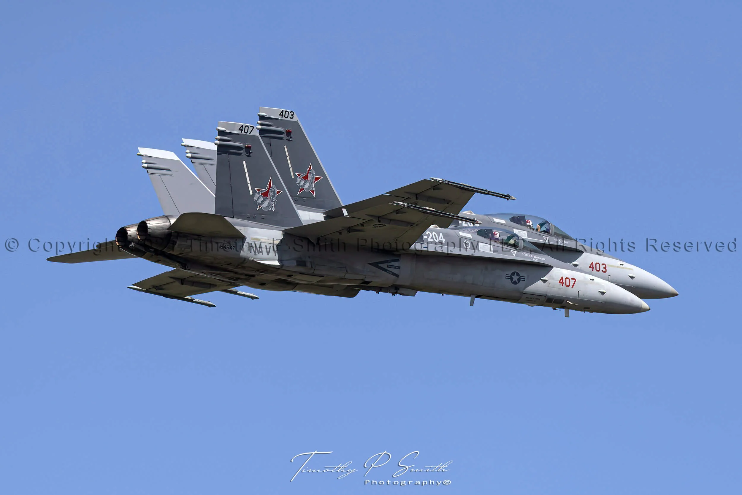 Aviation Print - River Rattlers in fingertip formation