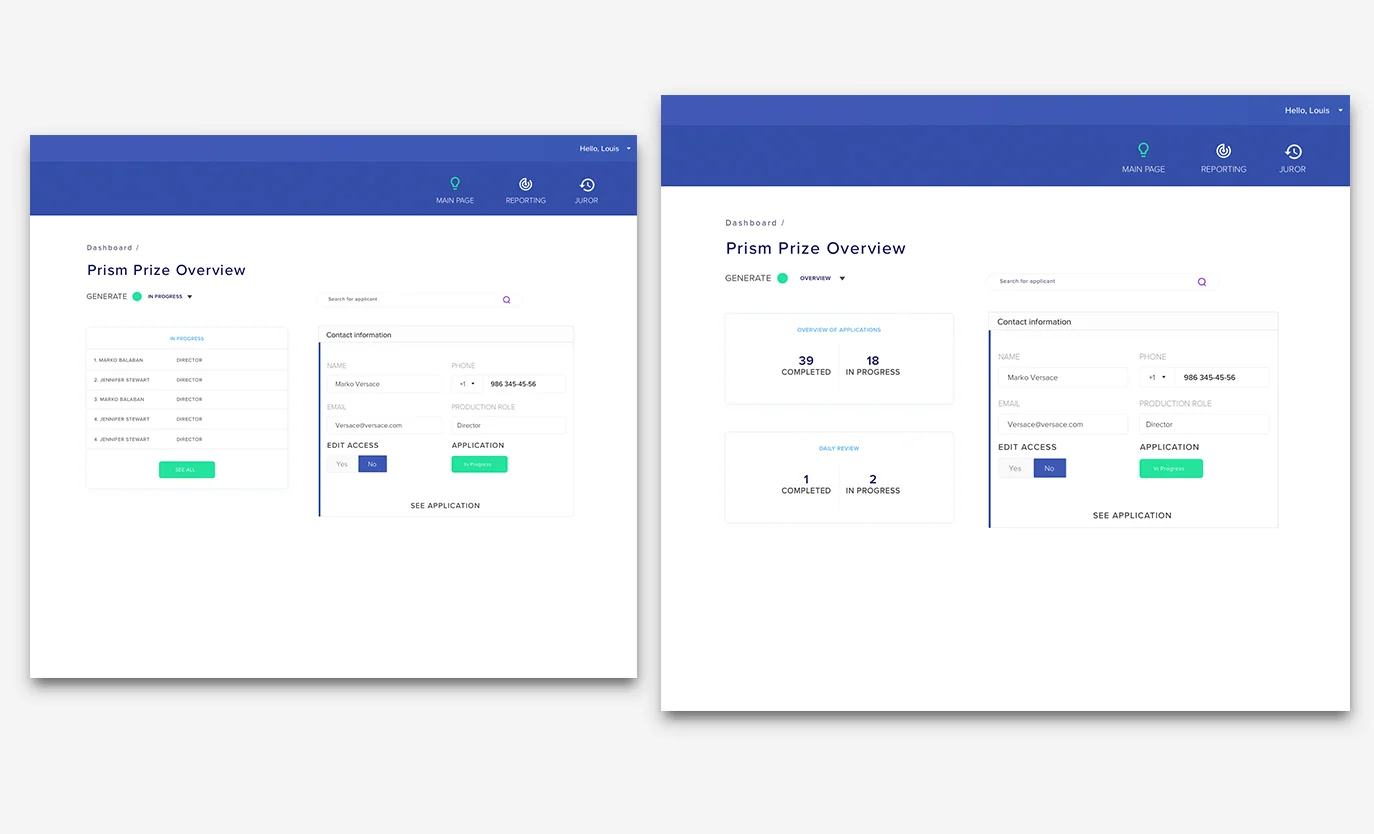 The site has been used by over 650 applicants to date, and has been used by over 60 jurors who navigate the backend and assign grades to the various applications. The system works nicely and functions as designed, and my team and I are very proud of the result You can see the MVP site here