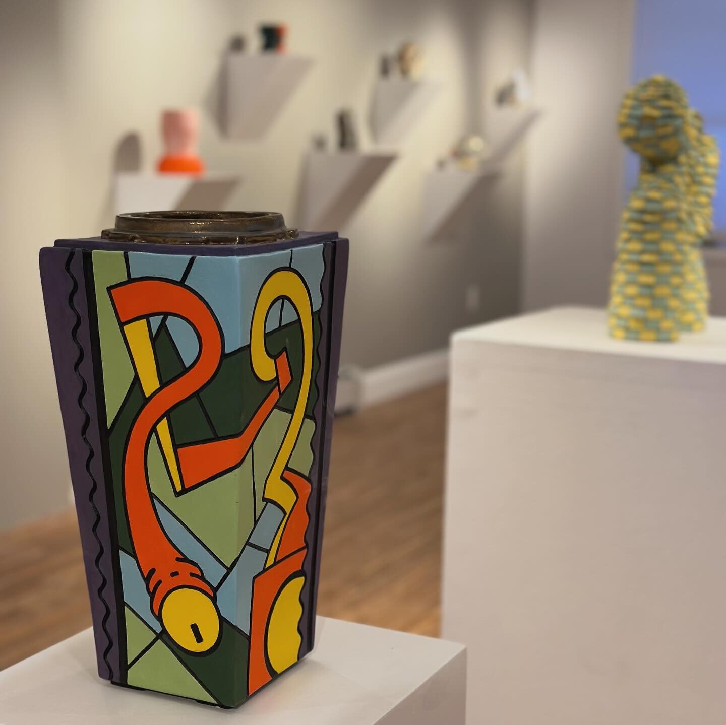 #views of Color Pop!💥 juried by @didemmert_pottery . Join us for the opening reception on Saturday, March 16th, from 5-7pm. See you there 🤠

#seeyouthere #colorpop #ceramicsexhibition #functional #handmade #sculpture