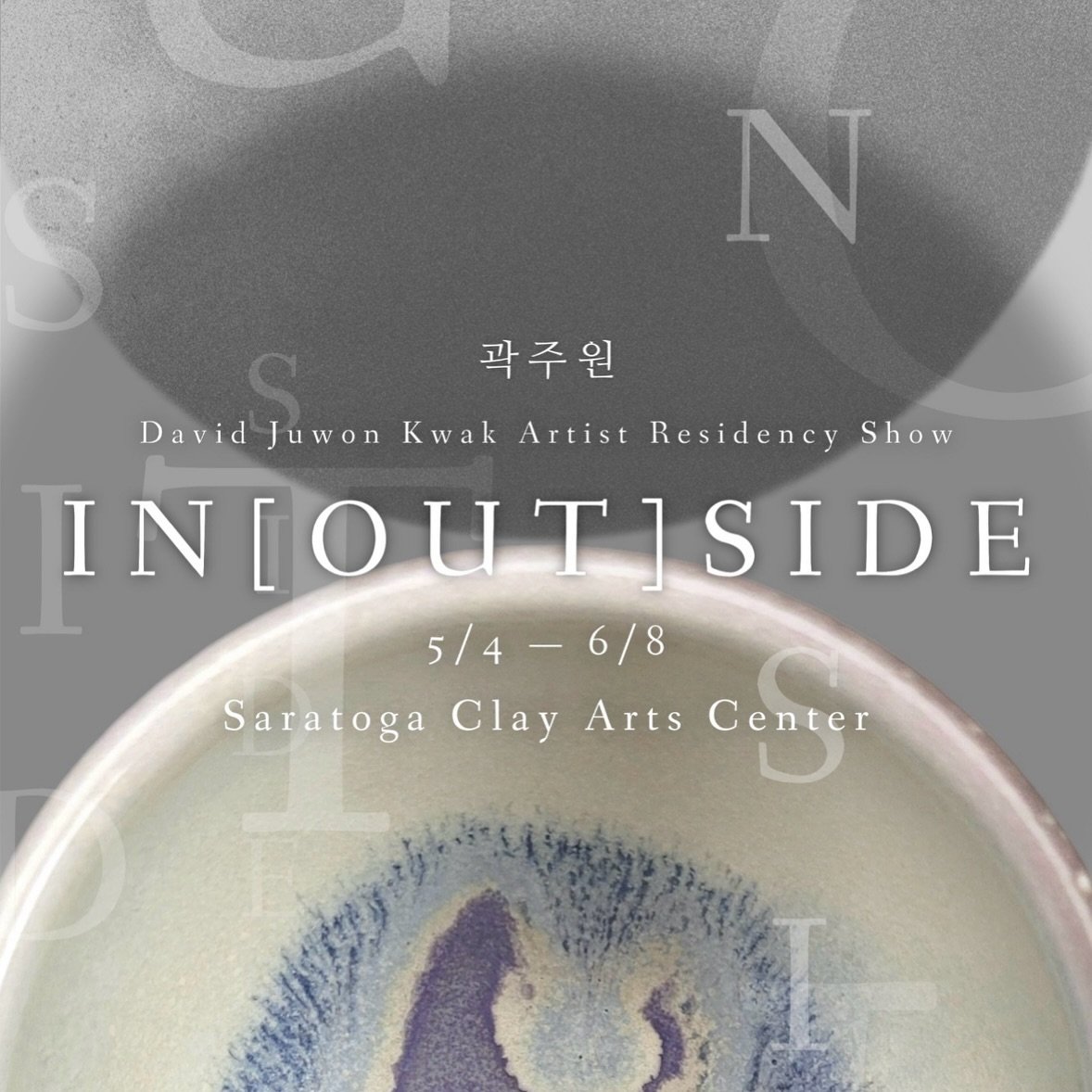 Saratoga Clay Arts Center is pleased to present a solo exhibition of functional work by 2023-24 Artist-in-Residence, David Kwak (@davidkwakpottery ) IN[OUT]SIDE.

The exhibition opens this Saturday, May 4, with an in-person opening reception from 5-7