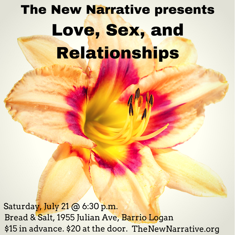 The New Narrative presents: Love, Sex, and Relationships happens in two weeks!