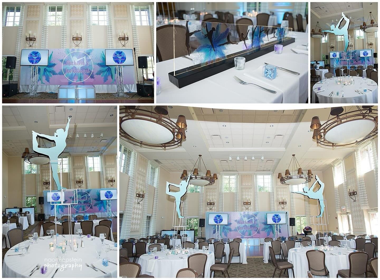 I love the large room @theglenclub the high ceilings give you tons of space to think big! These center pieces by @hmrdesigns were beautiful and made the room feel like you were walking into an ice rink!