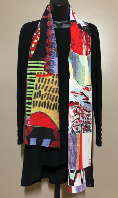 A scarf made from the same design.
