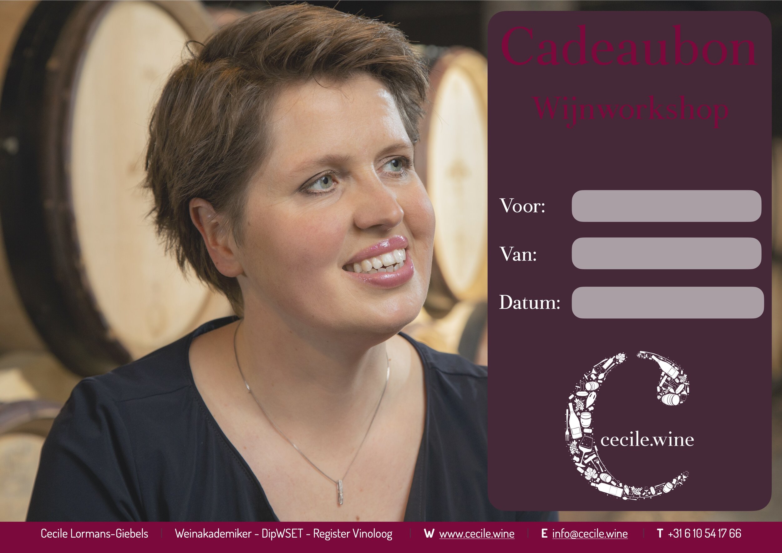 Cadeaubon Cecile.wine wijnworkshop