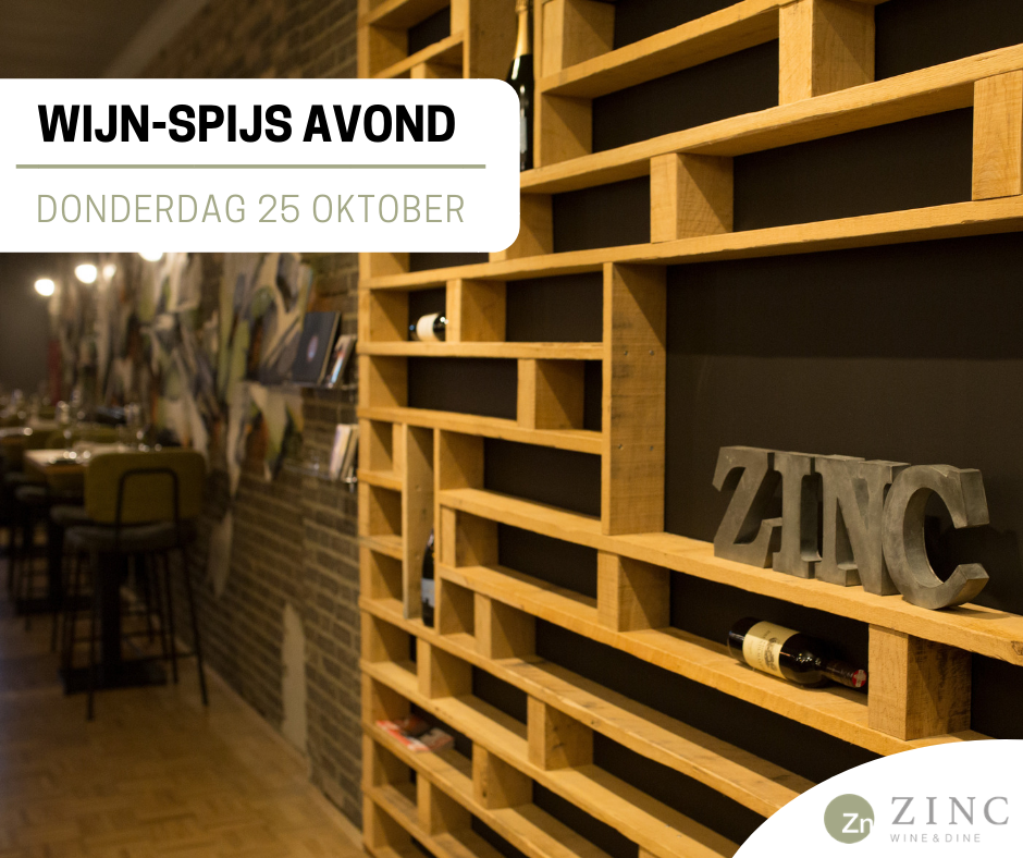 Wijn-spijsevent bij Zinc Wine &amp; Dine