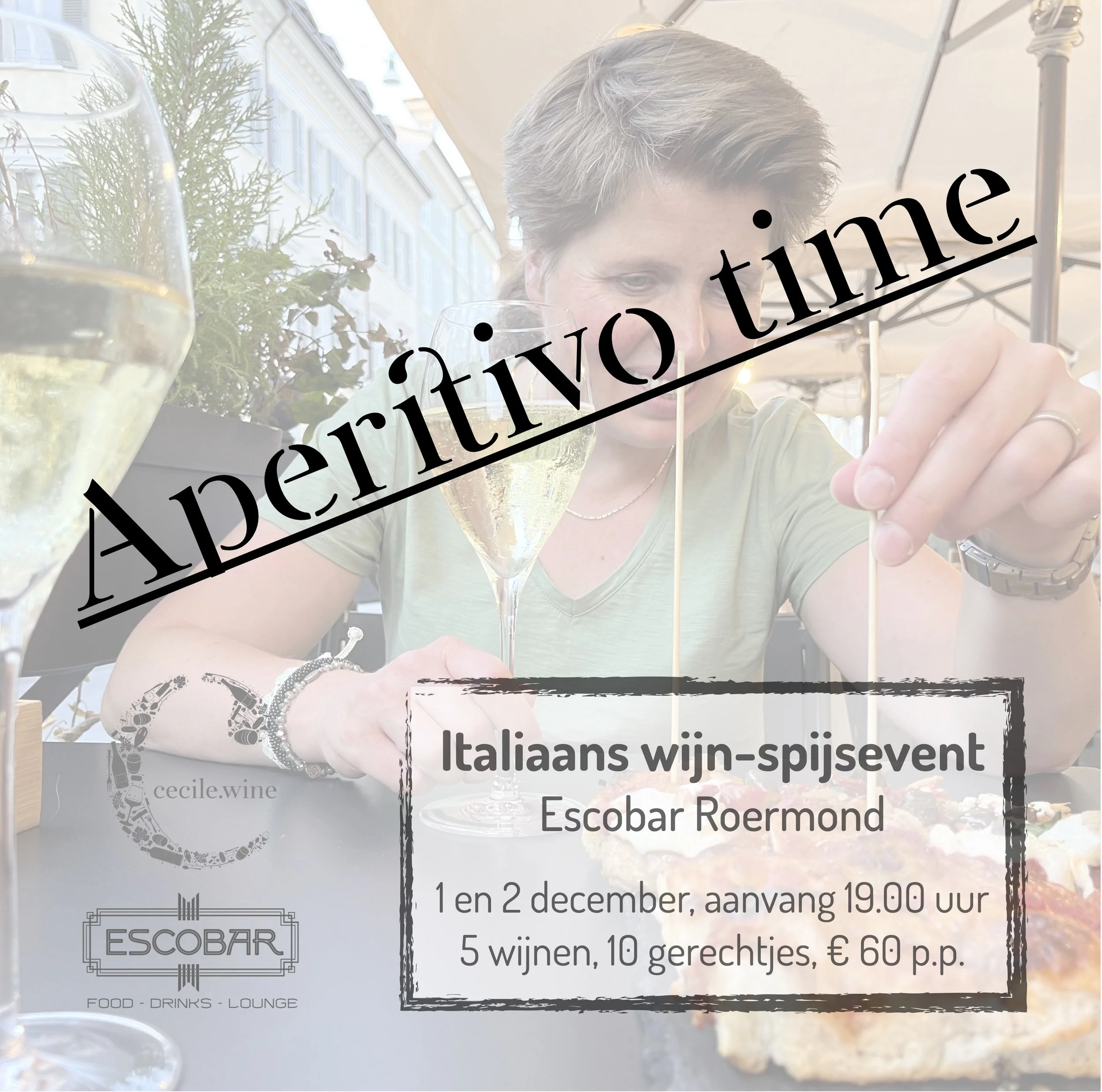 Aperitivo time! Italiaans wijn-spijsevent