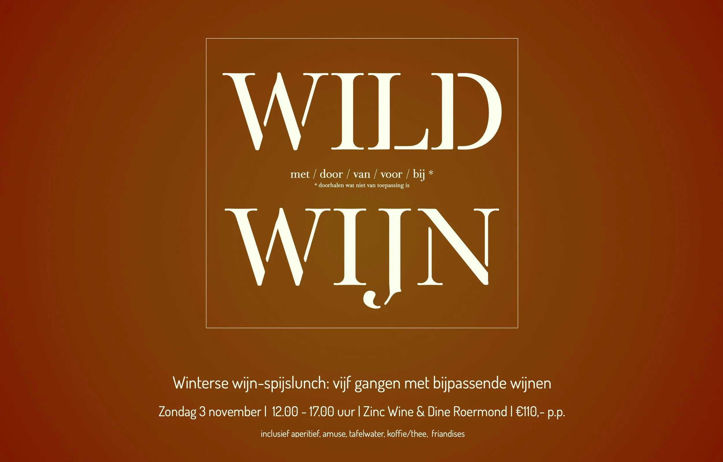 Winterse wilde wijn-spijslunch 