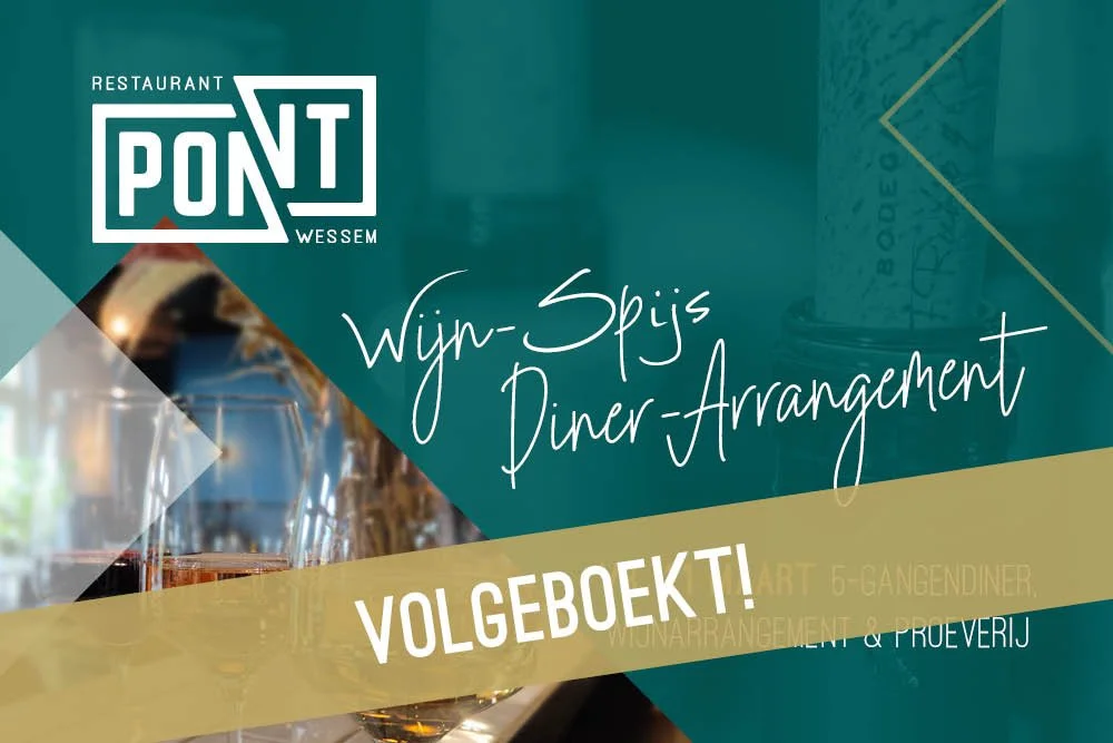 UITVERKOCHT! Wijn-spijsavond bij Pont