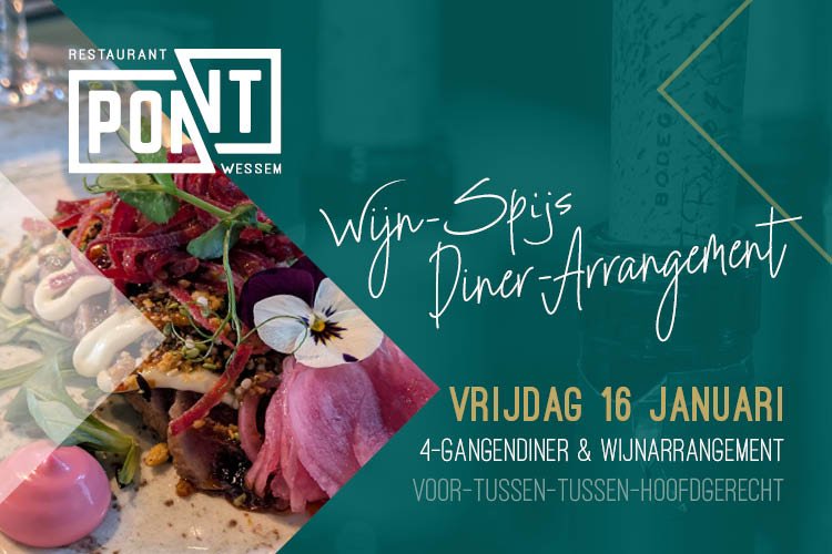 Wijn-spijsavond bij restaurant Pont