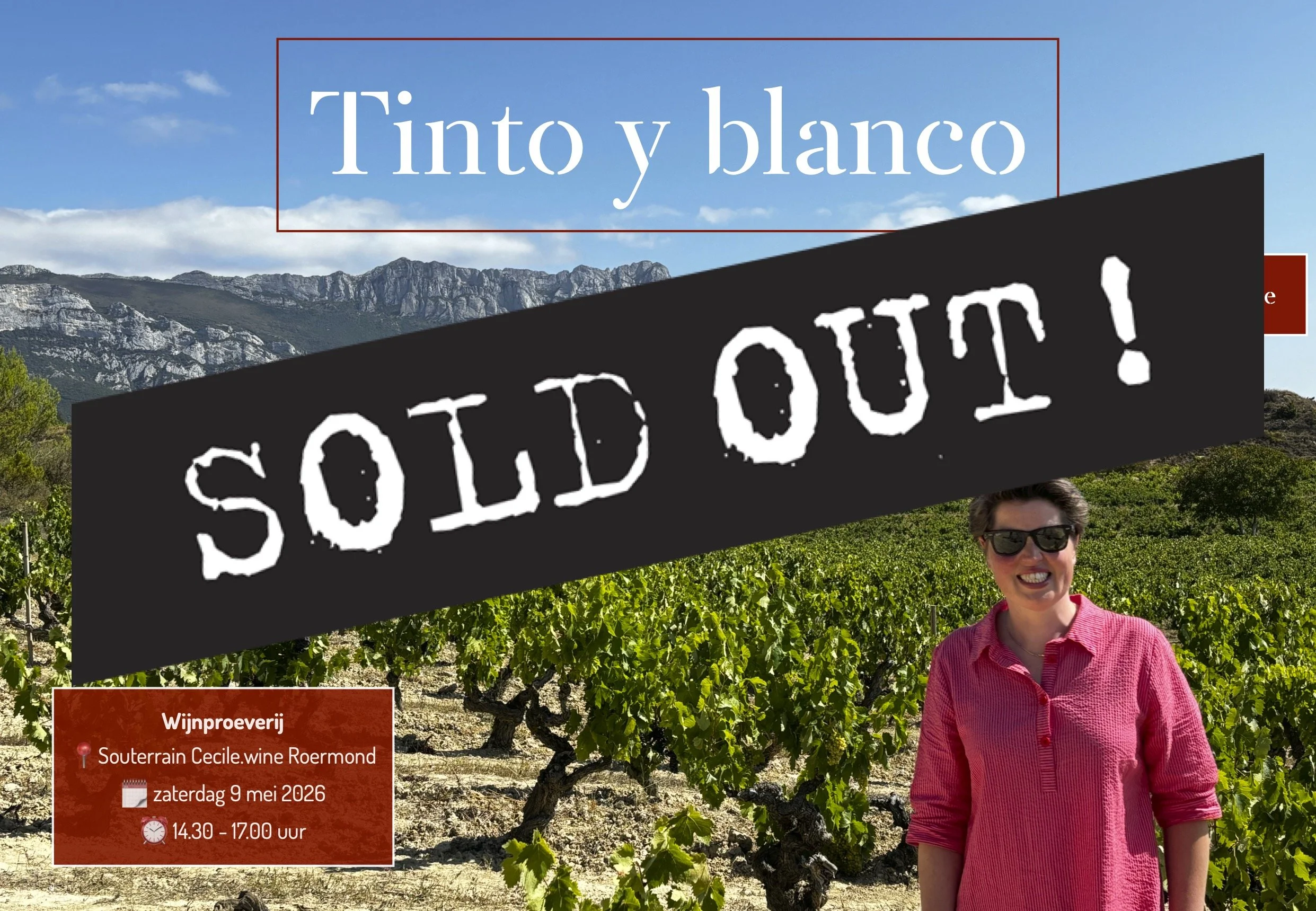 UITVERKOCHT! Tinto y blanco