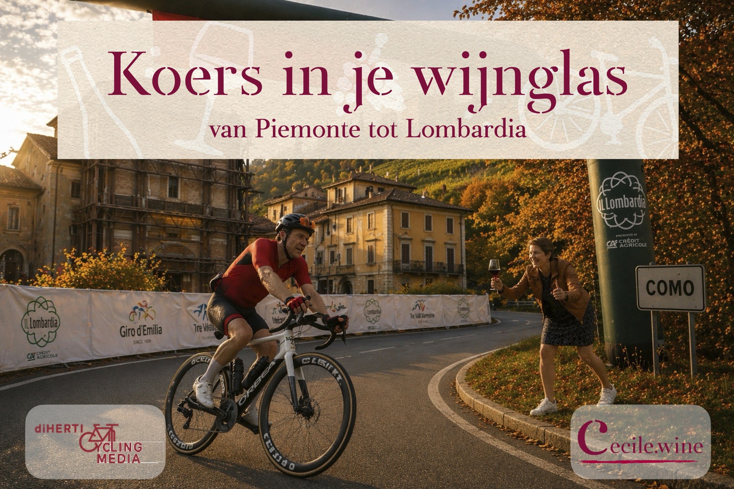 Koers in je wijnglas: van Piemonte tot Lombardia