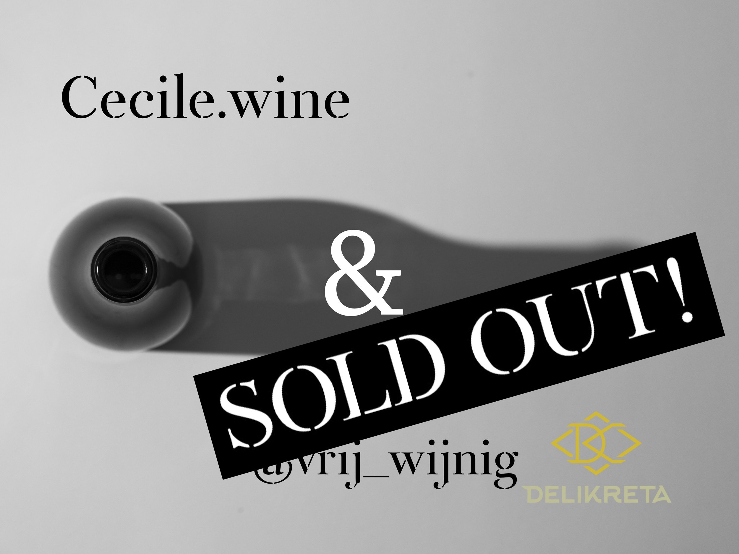 UITVERKOCHT! Cecile.wine &amp; Vrij Wijnig / DeliKreta