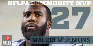 PHILADELPHIA EAGLE MALCOLM JENKINS NAMED WEEK 9 NFLPA COMMUNITY MVP