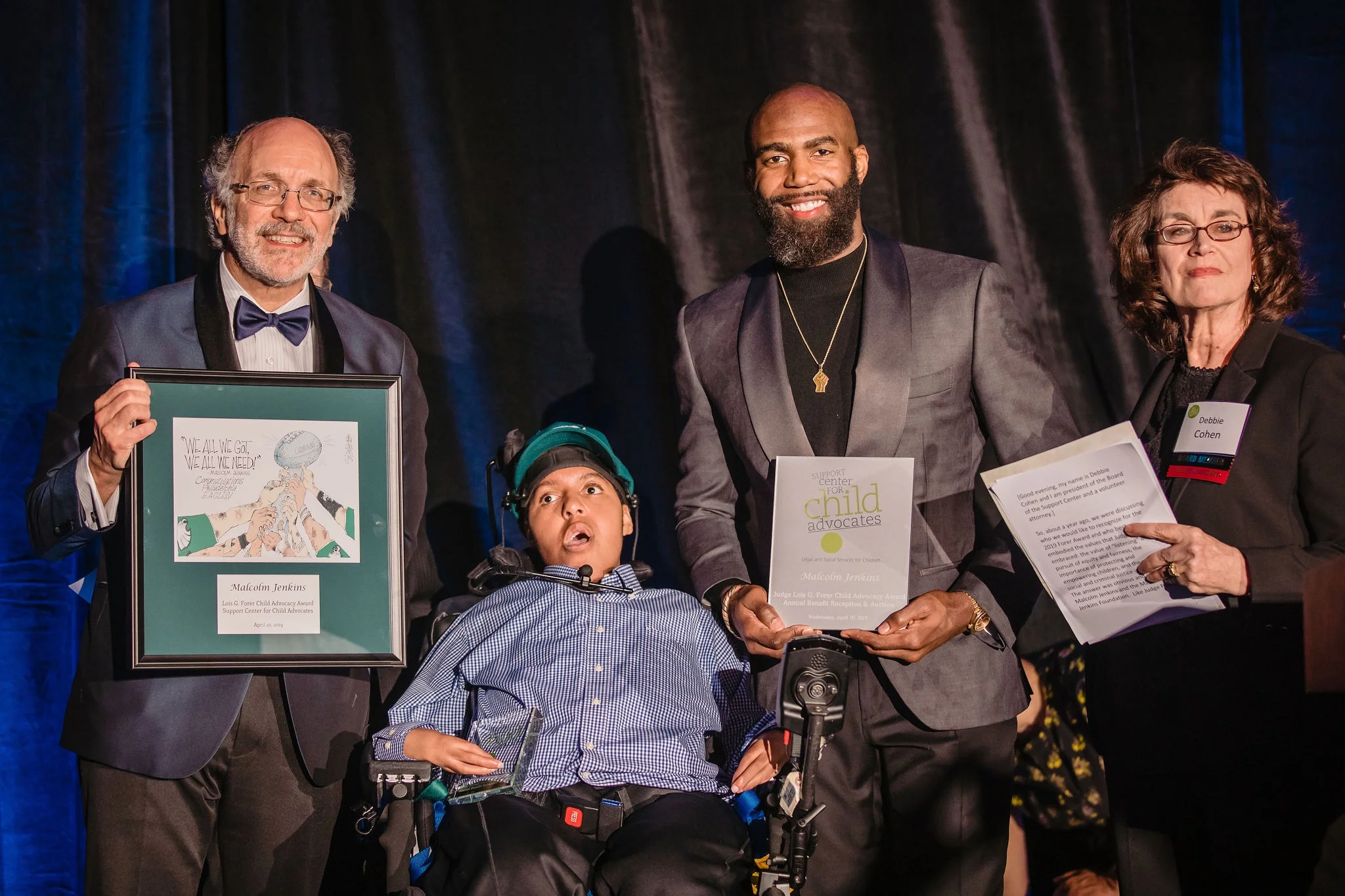 Malcolm Jenkins receives Judge Lois G. Forer award