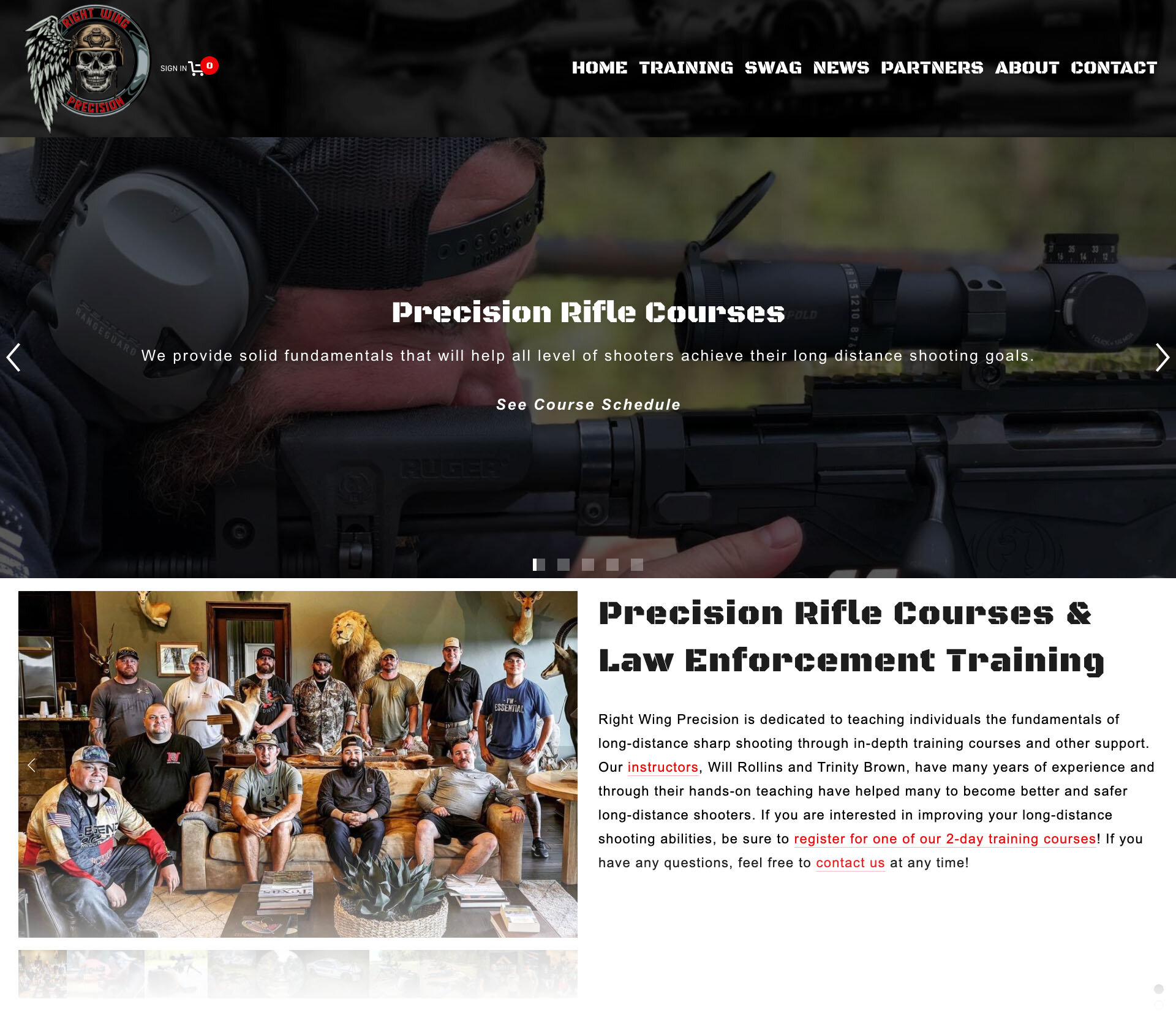 Right Wing Precision Website