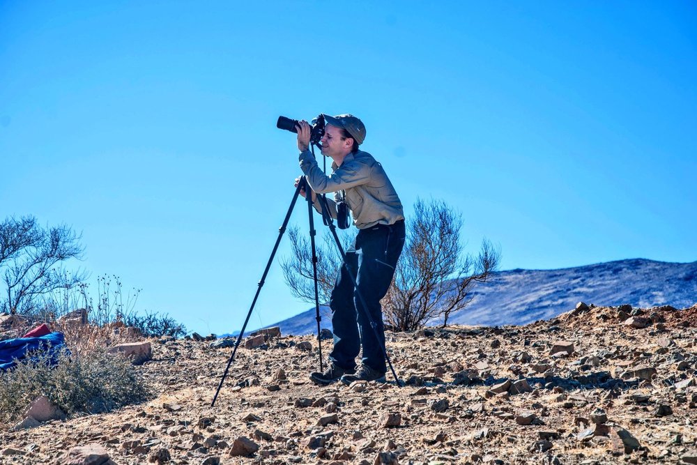 Focussing the camera to the sun during the solar eclipse 2019 in Chile.