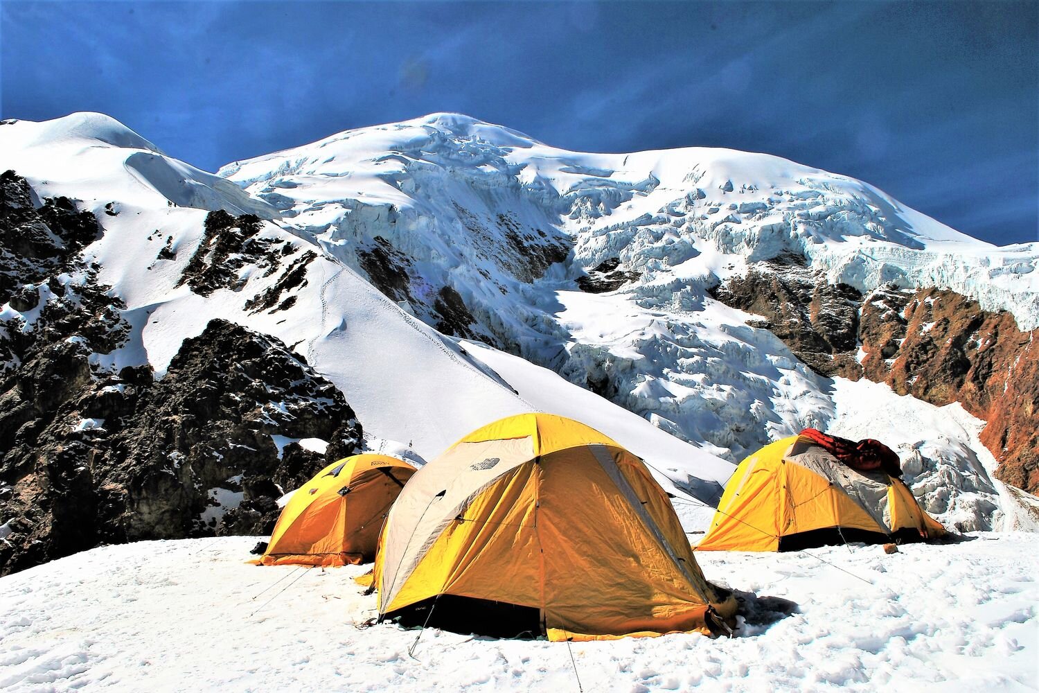  Nido de Condores, the high camp in Nevado Illimani. Cordillera Real. Bolivia 
