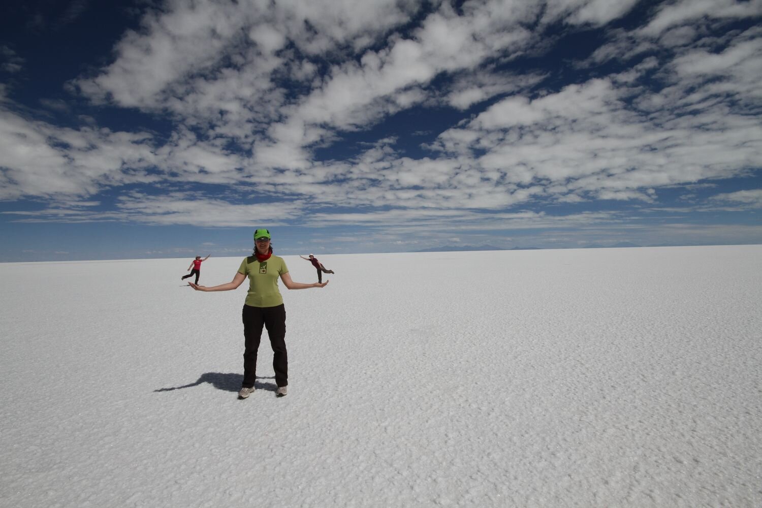  Uyuni Salt Flat, the largest salt flat in the world. Its main feature is the purity of the salt, that makes it perfectly white.  
