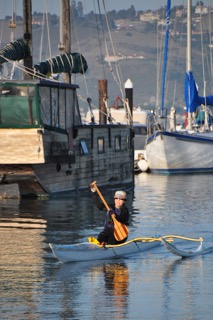 Paddling close up