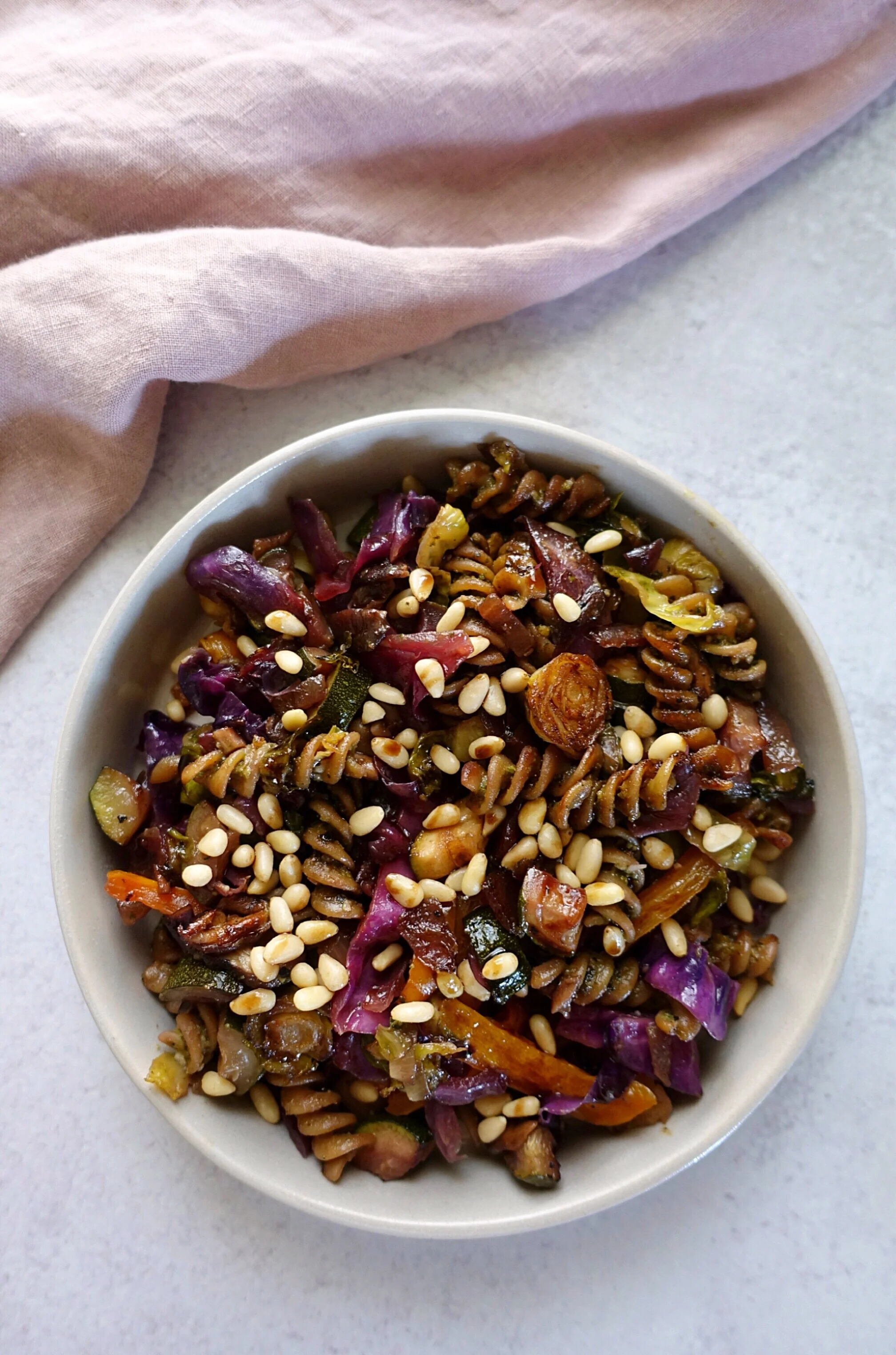 Veggie Pasta with Balsamic Glaze