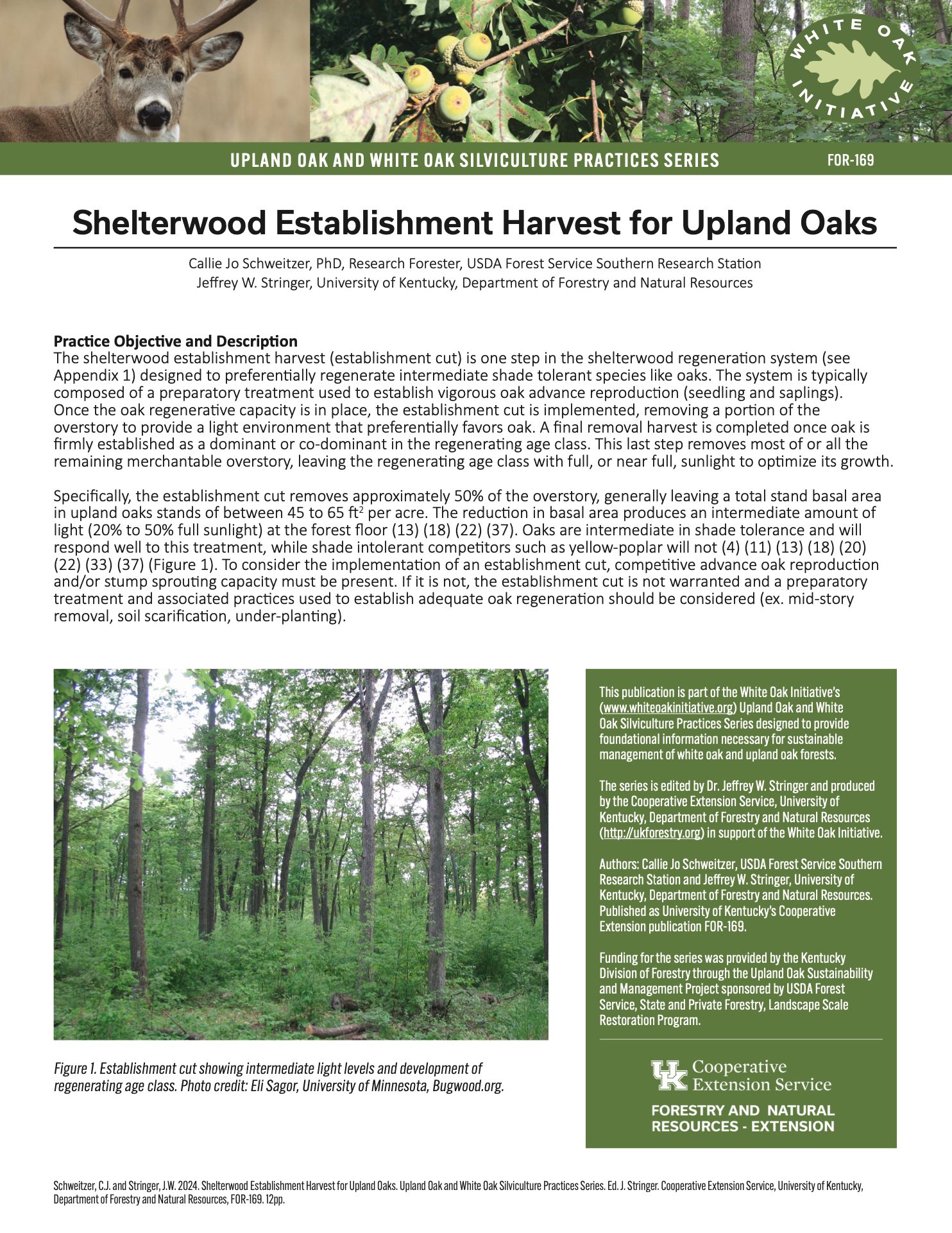 Landowners Guide to Shelterwood Establishment Harvest for Upland Oaks