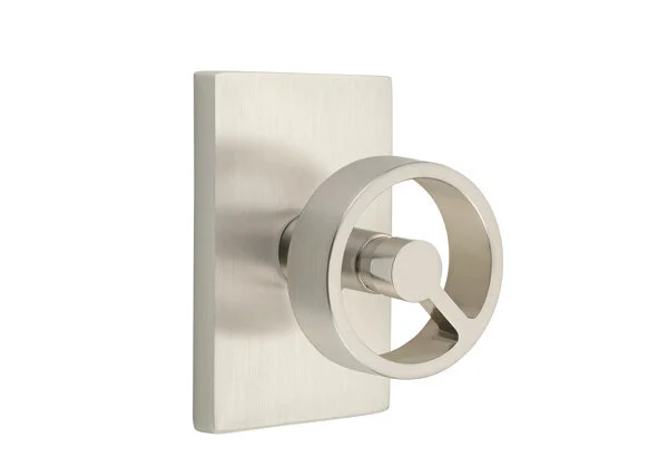Spoke Knob, Modern Rectangular Rosette