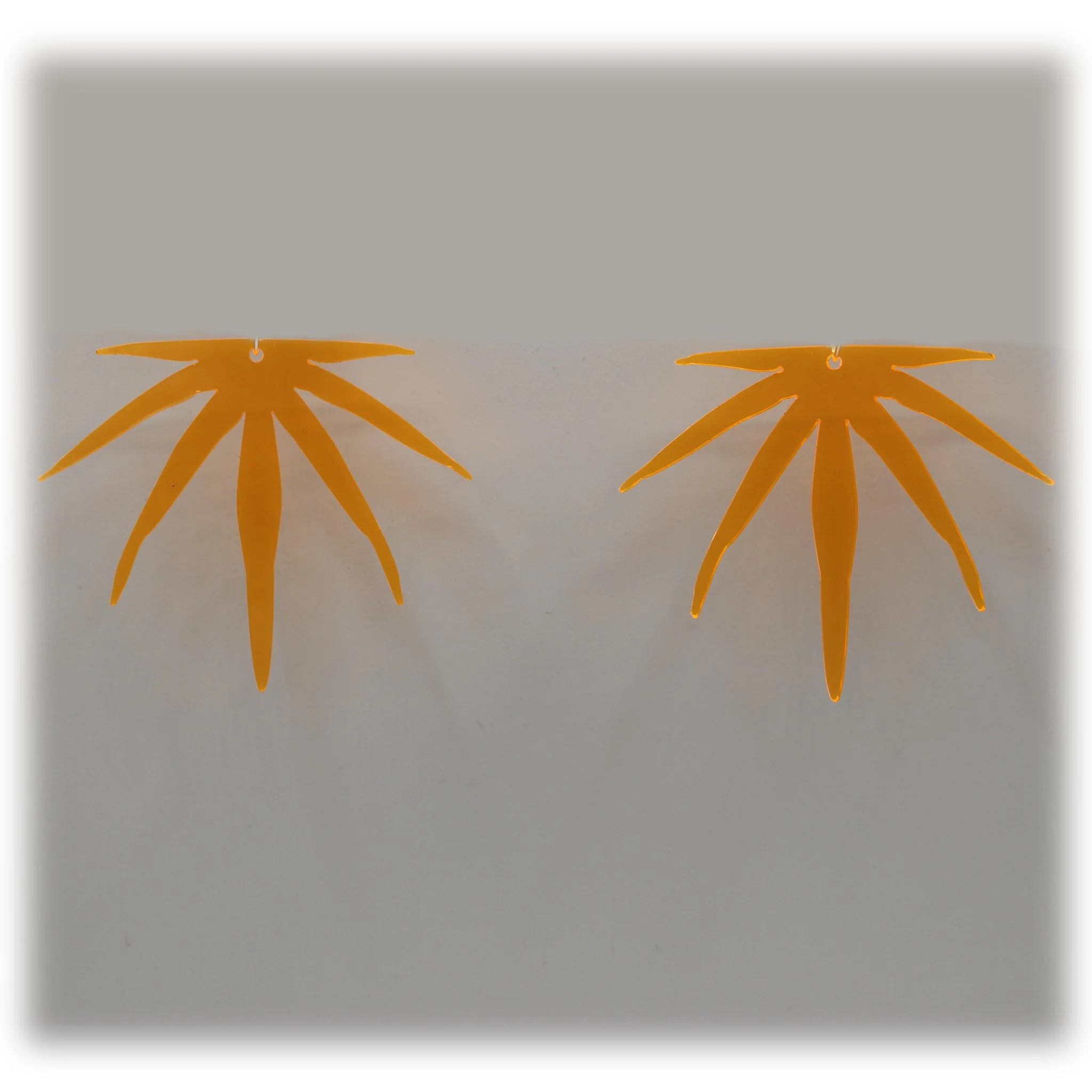 Neon Acrylic Earring - Sativa Silhouette - Small