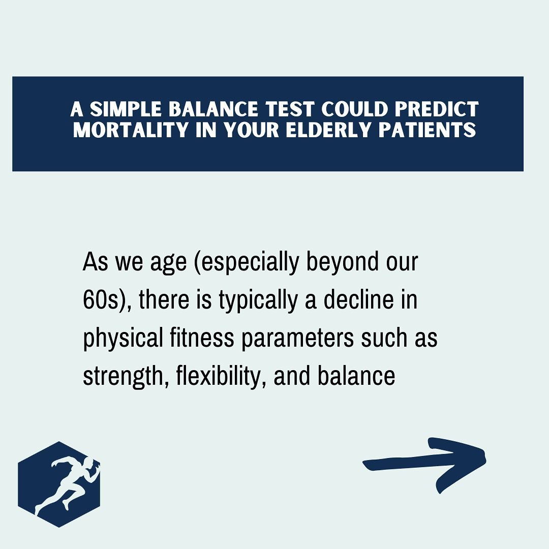 A simple balance test could predict mortality in your elderly patients ⁠
⁠
⁠
#balancetest #mortality #chiropractor #chiropracticcare #getadjusted #healthylifestyle #painfree