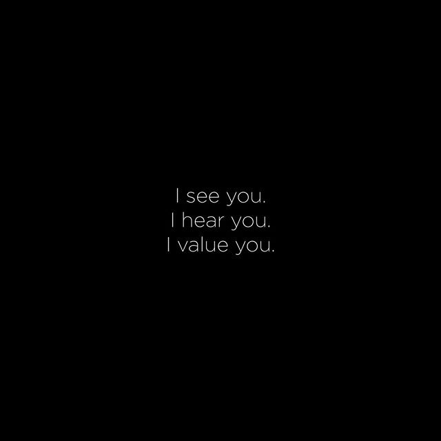 ⠀
I see you.⠀
I hear you.⠀
I value you.⠀
⠀
Human values are our values.⠀
It's what brings us together.⠀
⠀
#SWAY #blackouttuesday