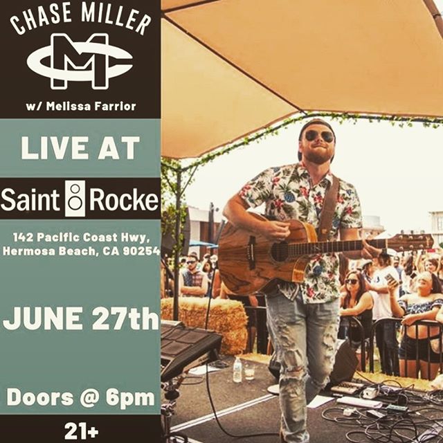 Looking forward to this one! Come enjoy some original music @saintrocke in Hermosa Beach this Thursday night. I&rsquo;ll be opening for @chasemillertime at 8pm. See you there! #livemusic #saintrocke &bull;
&bull;
&bull;
#countrymusic #originalartist 