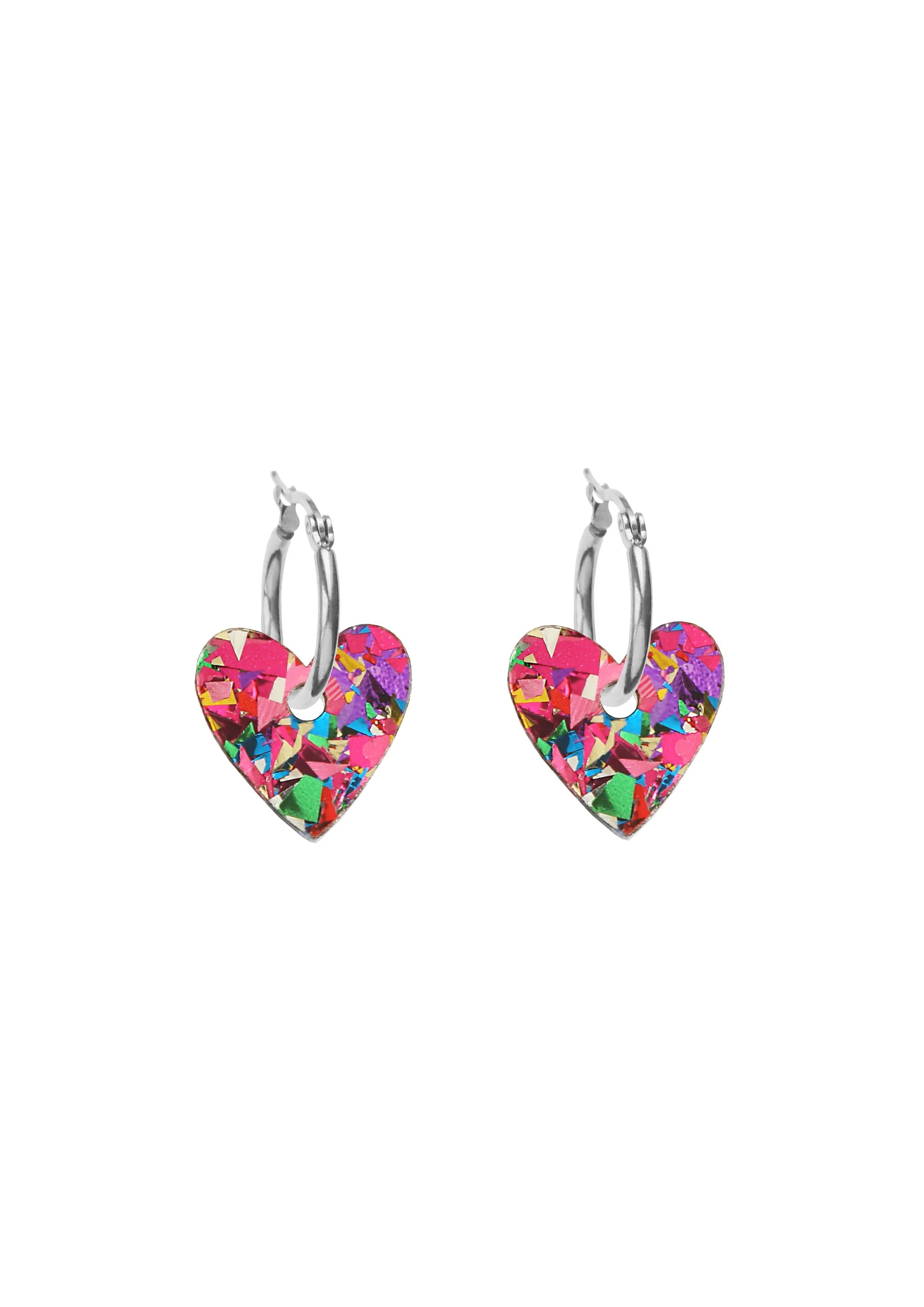 Kam Creates Confetti Heart Hoops - Small - Pink.jpg
