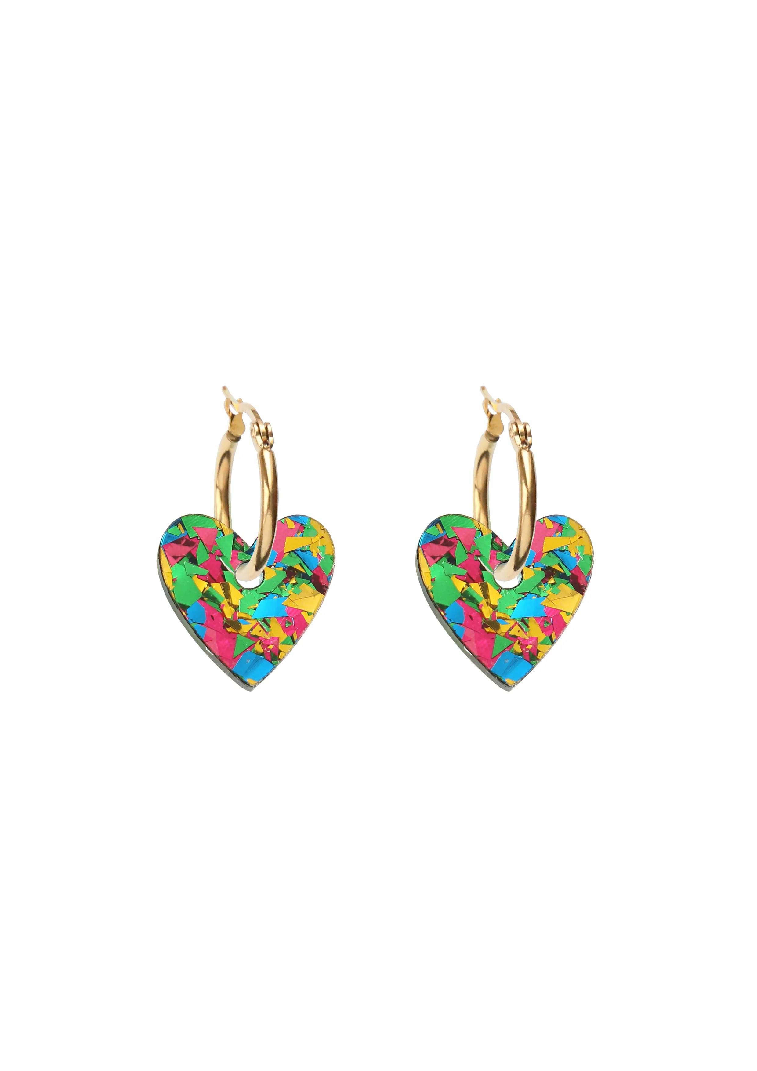 Kam Creates Confetti Heart Hoops - Small - Green.jpg