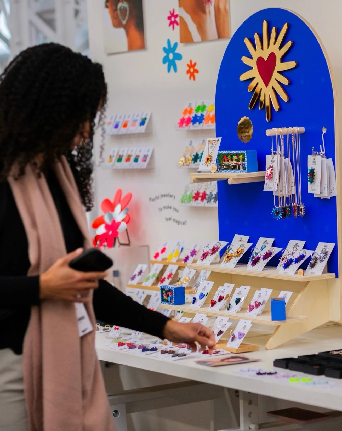 Candid snaps from a couple of months back at @topdrawerlondon which feels like so long ago now! If you are a retail buyer/have a shop that you think would be a great match for some joyful jewellery and homeware, get in touch, I&rsquo;d love to share 