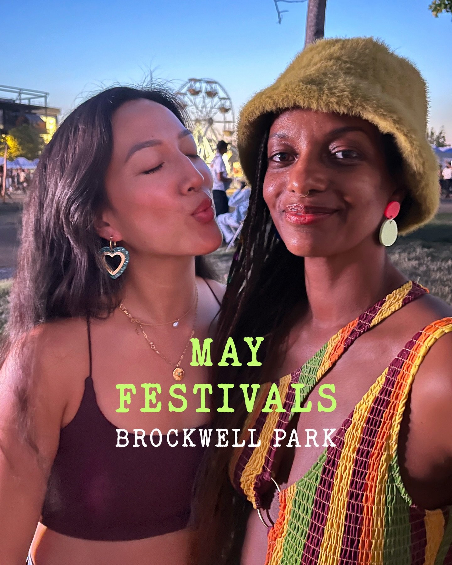 🌳 Brockwell park - This bank holiday + Next weekend 🪩 

😎 It&rsquo;s going to be a scorcher 🌞 

💃 See you outside🕺🏾

💛💚🩷🧡💙