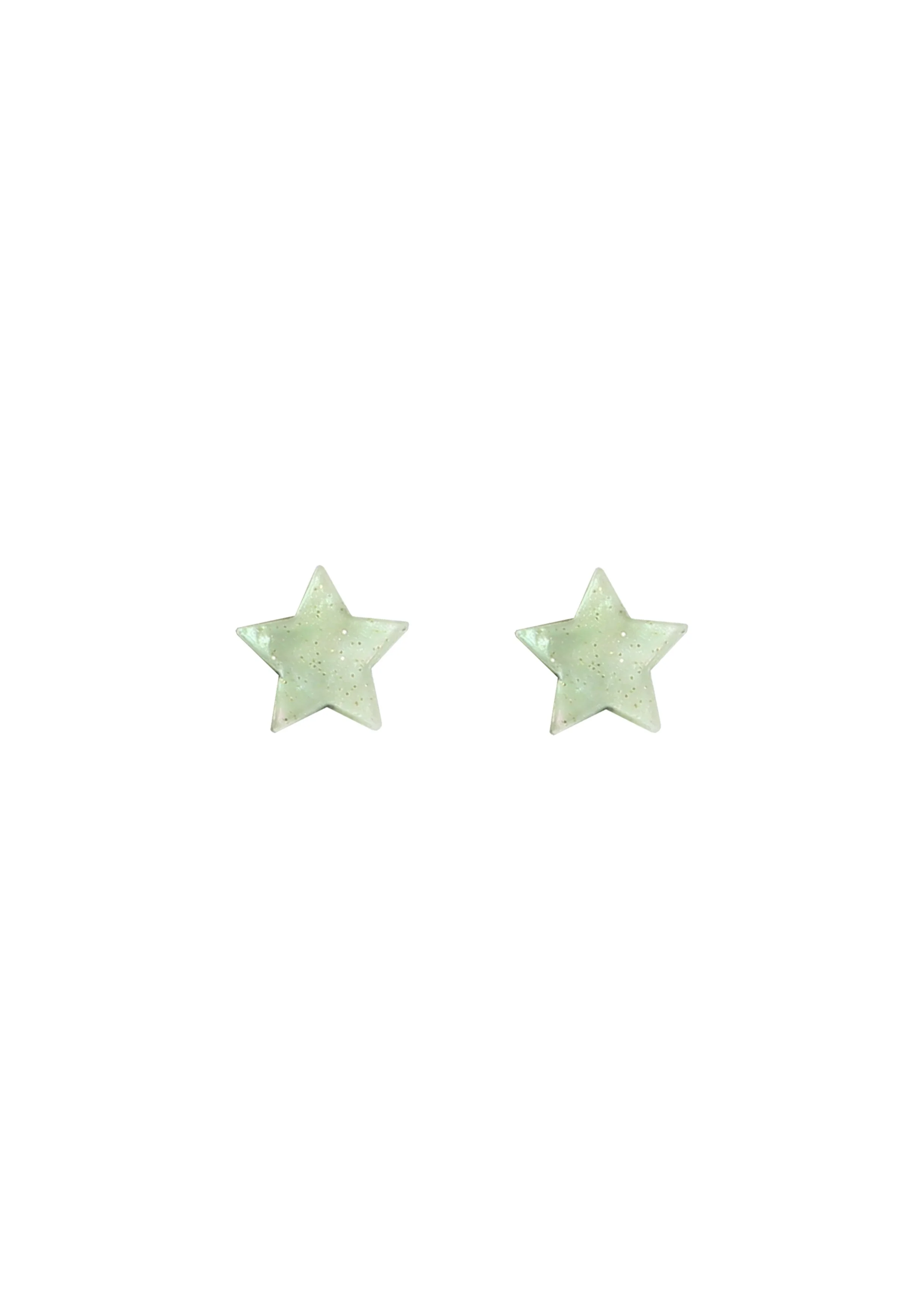 Kam Creates - Acrylic Mini Studs - Star - Green Pearl.jpg (Copy)