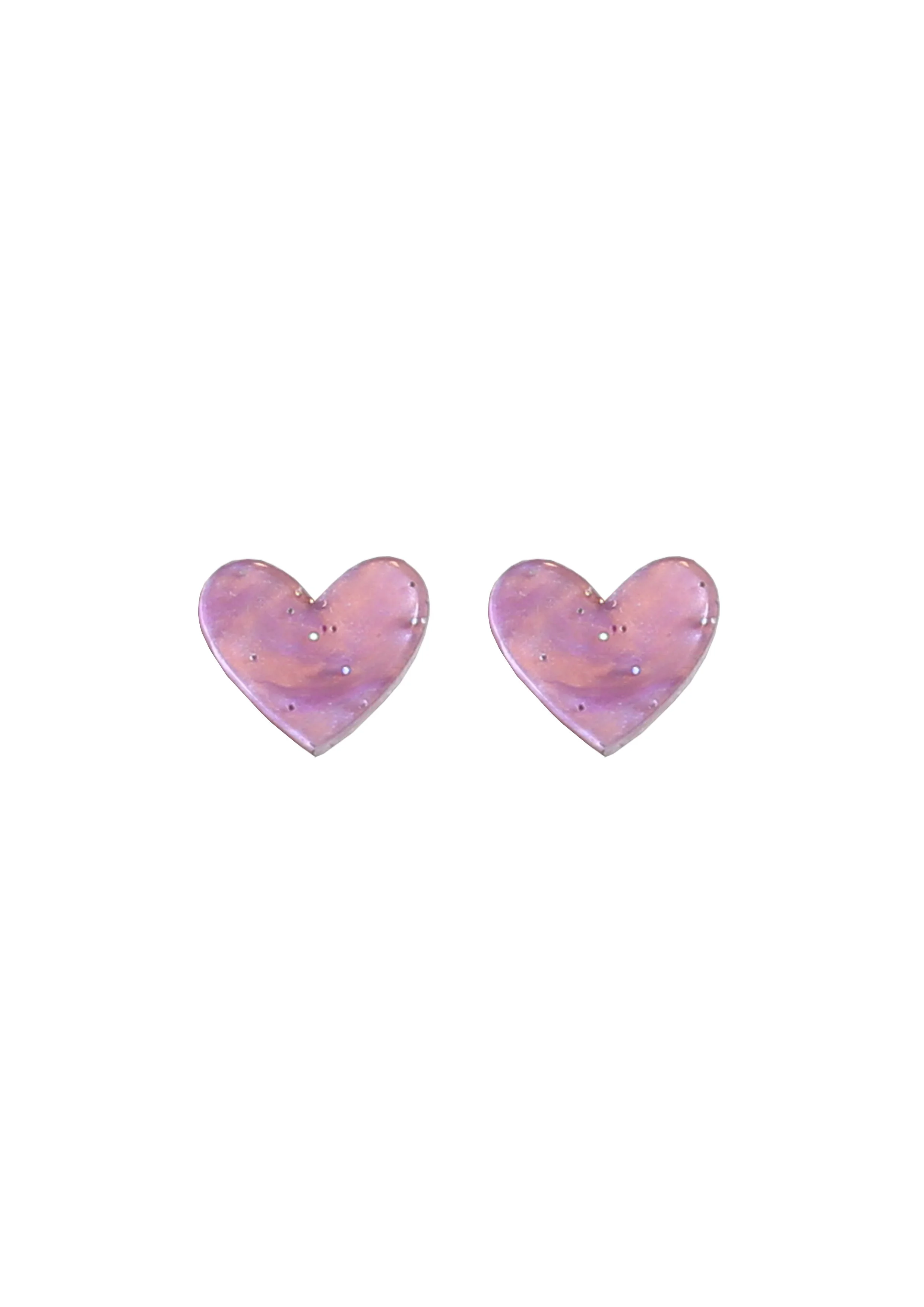 Kam Creates - Acrylic Mini Studs - Heart - Purple Pearl.jpg