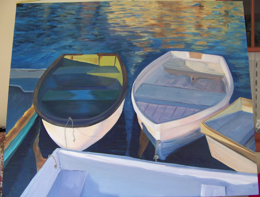 Rowboats in Golden Light