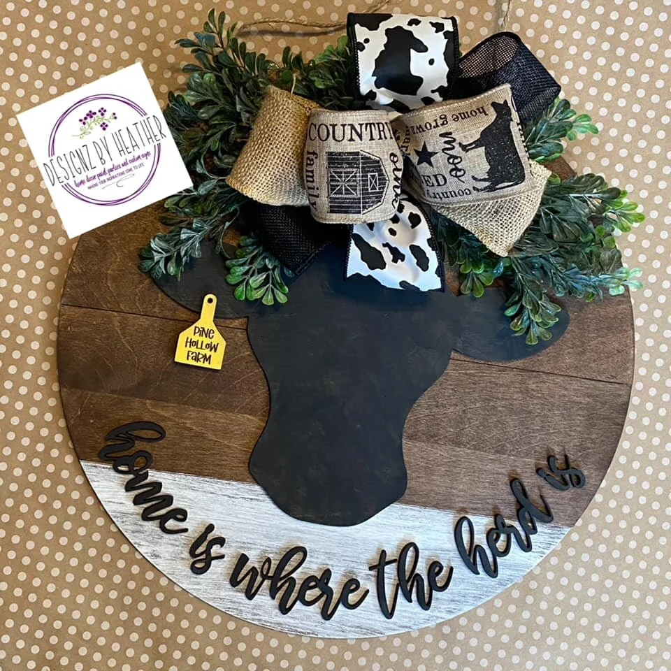 FARMHOUSE COW, ANIMAL SIGN