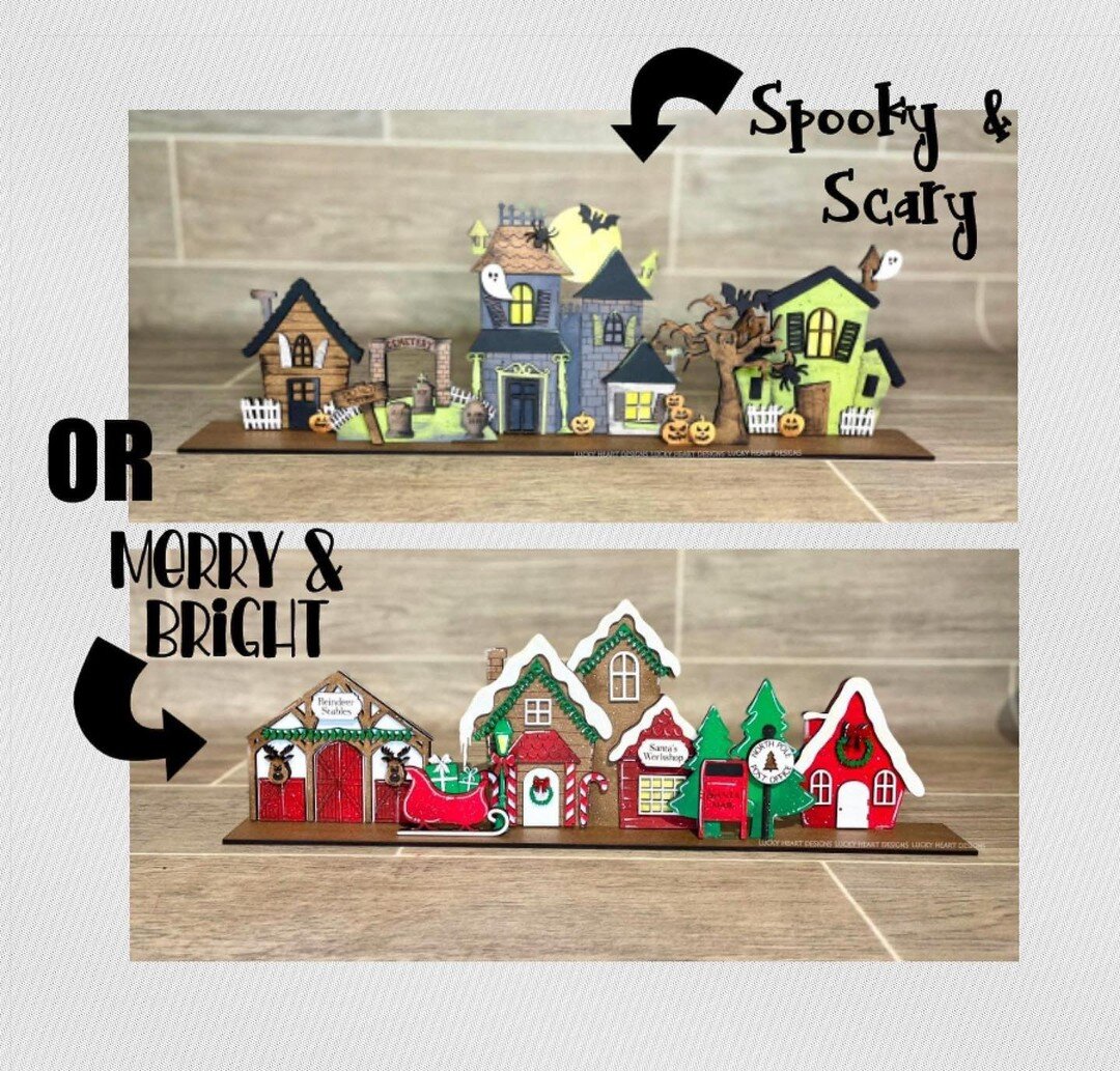 This or that friends??!!🏚👻🎄🎅🏼 

🤗🤗 Even though I think more folks decorate for Christmas, I WILL be having a haunted house🏚🏚 Halloween paint party!!! Who wants to paint that awesomeness with me??!!