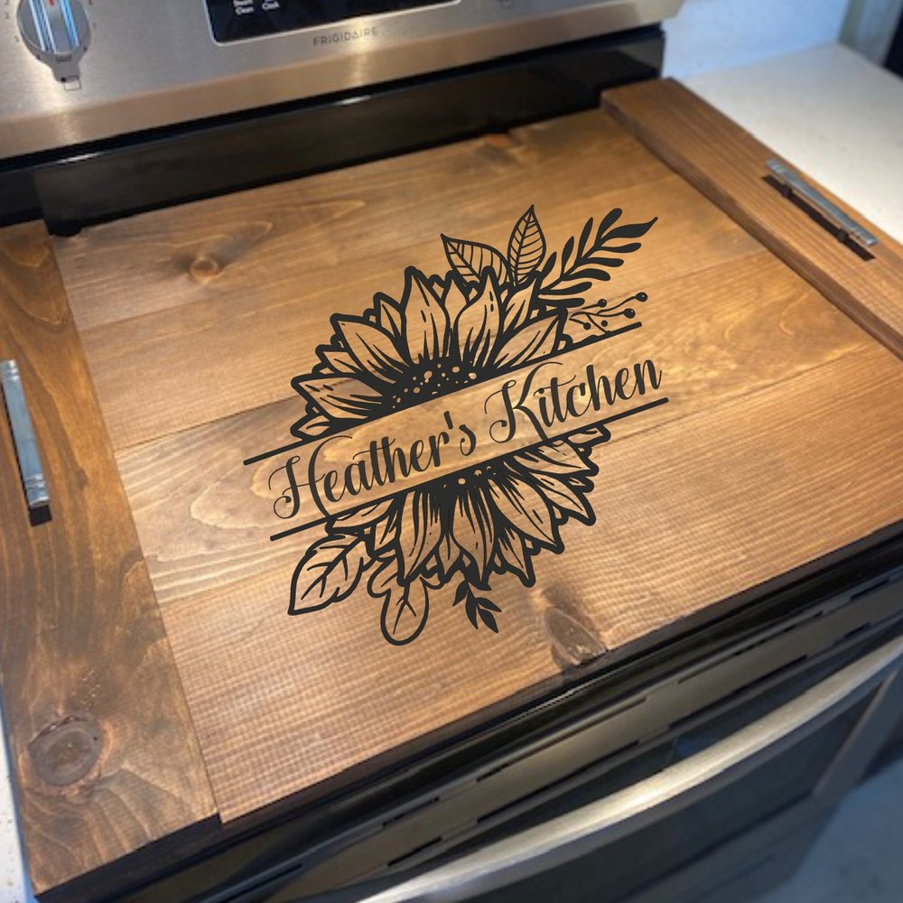 DECORATIVE AND PERSONALIZED WOOD STOVE COVER, NOODLE BOARDS — Designz by  Heather