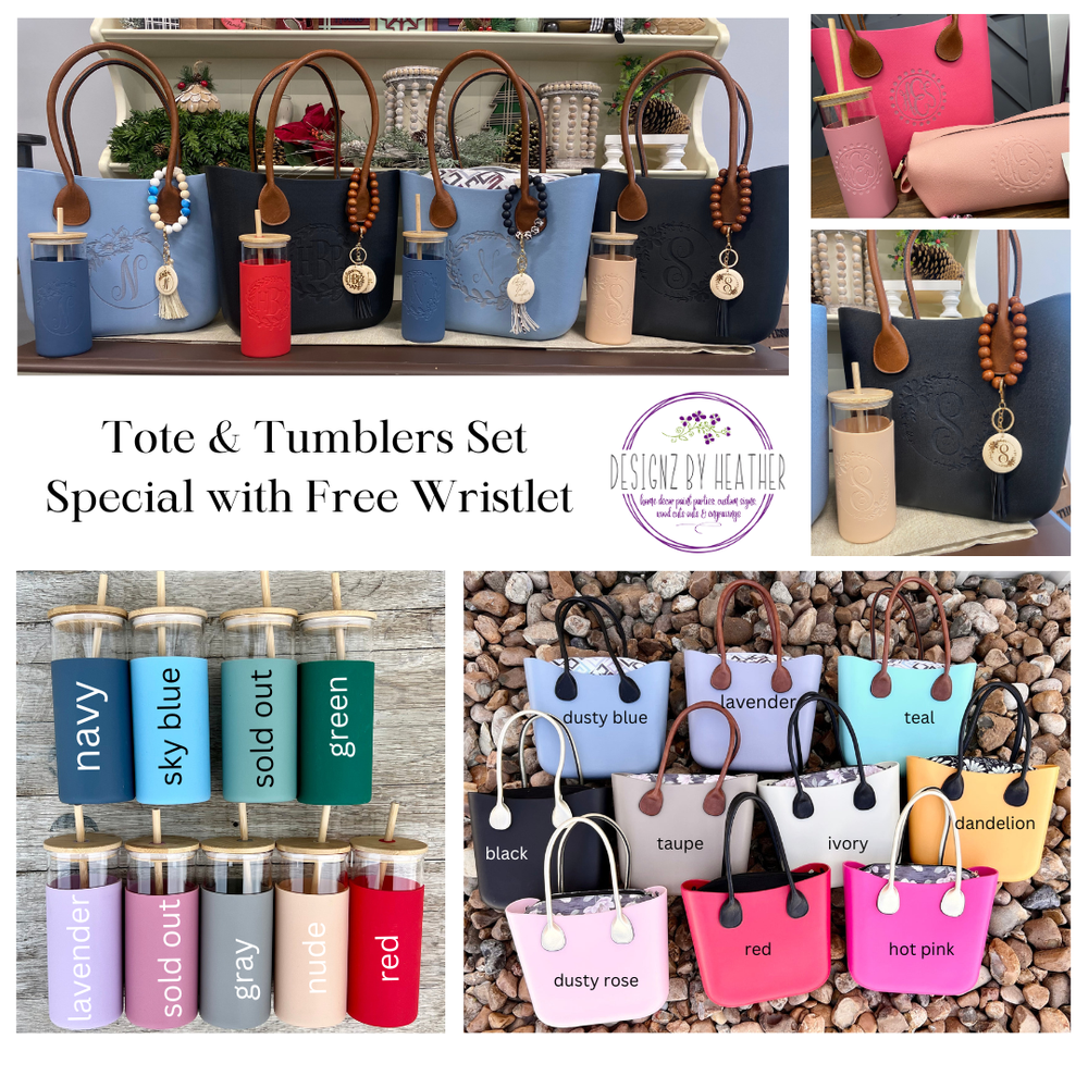 Personalized Purse Tote and Tumbler Set Special — Designz by Heather
